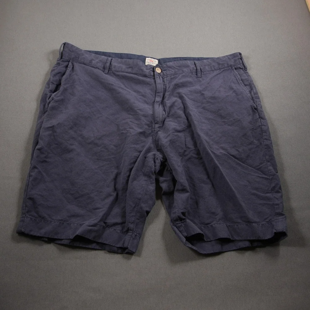 Faherty Linen Blend Flat Front Casual Men Shorts 40 Casual Chino Coastal